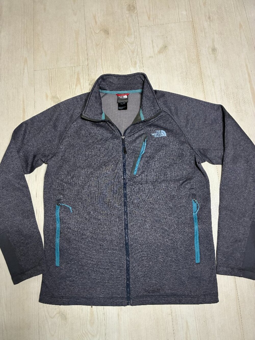 The North Face Canyonlands Full Zip Fleece Jacket Heathered Blue Men's Size M
